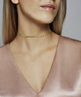 Bee and honeycomb 14k Gold Plated  choker with black enamel