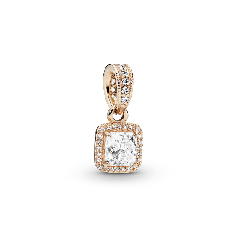 PANDORA Rose pendant with clear cubic zirconia