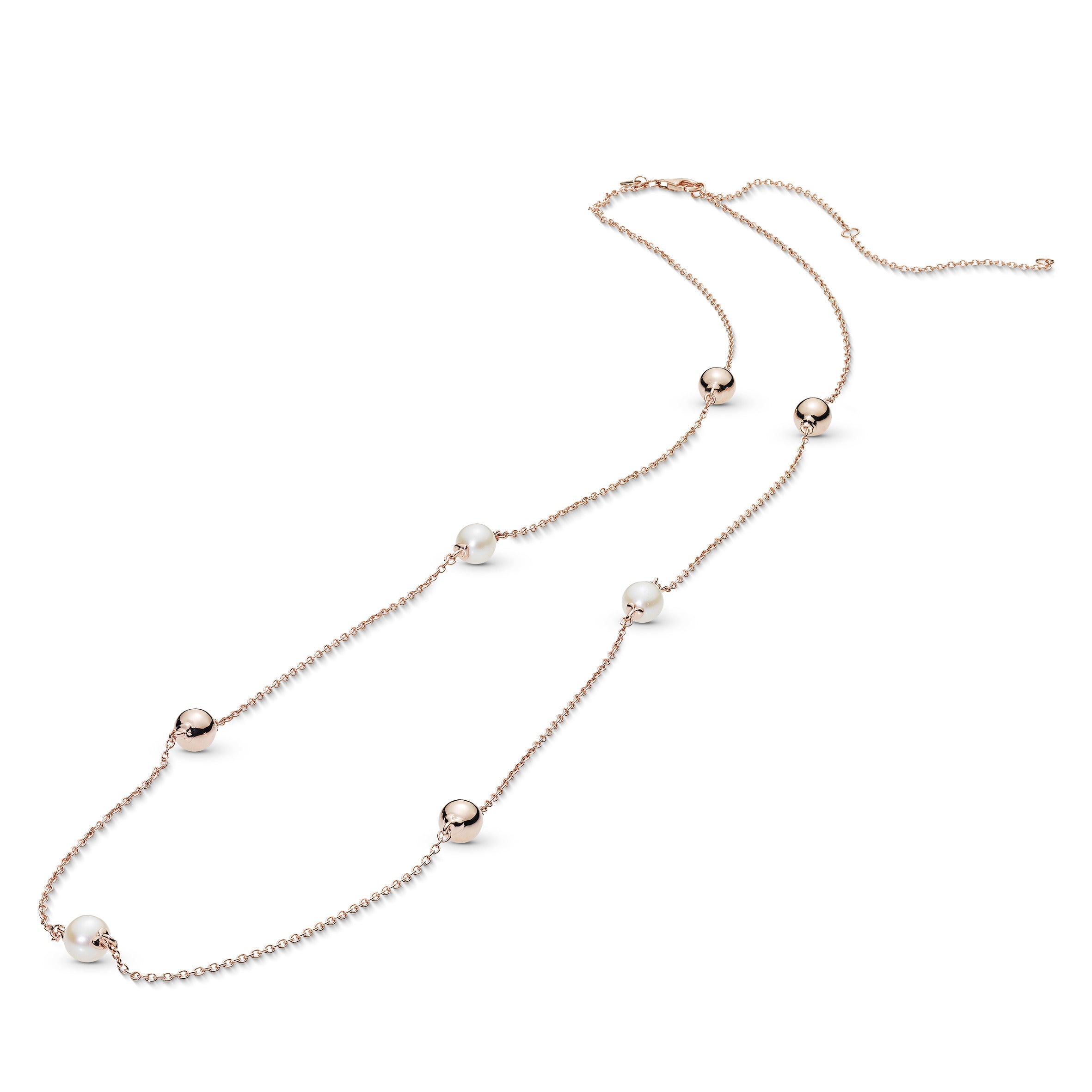 PANDORA Rose necklace with white freshwater cultured pearl