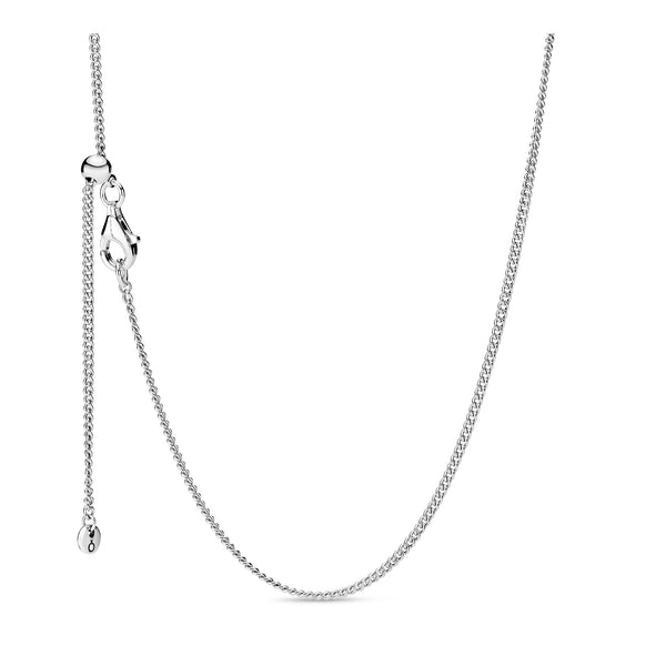 Sterling silver necklace with sliding clasp