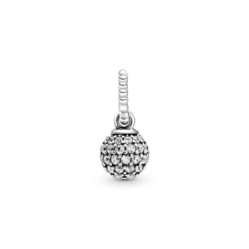 Sterling silver pendant with clear cubic zirconia