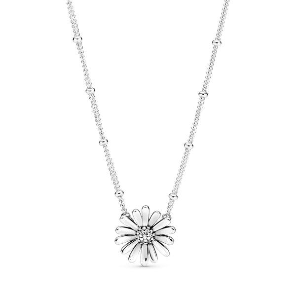 Pavé Daisy Flower Collier Necklace