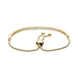 14k Gold Plated  bracelet with clear cubic zirconia