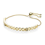 Bee and honeycomb 14k Gold Plated  bracelet with black enamel
