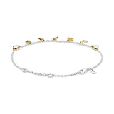 Loved 14k Gold Plated  and silver bracelet