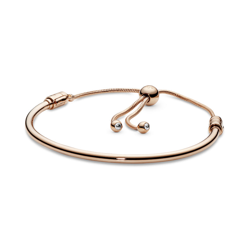 Pandora Rose bangle with clear cubic zirconia and sliding clasp