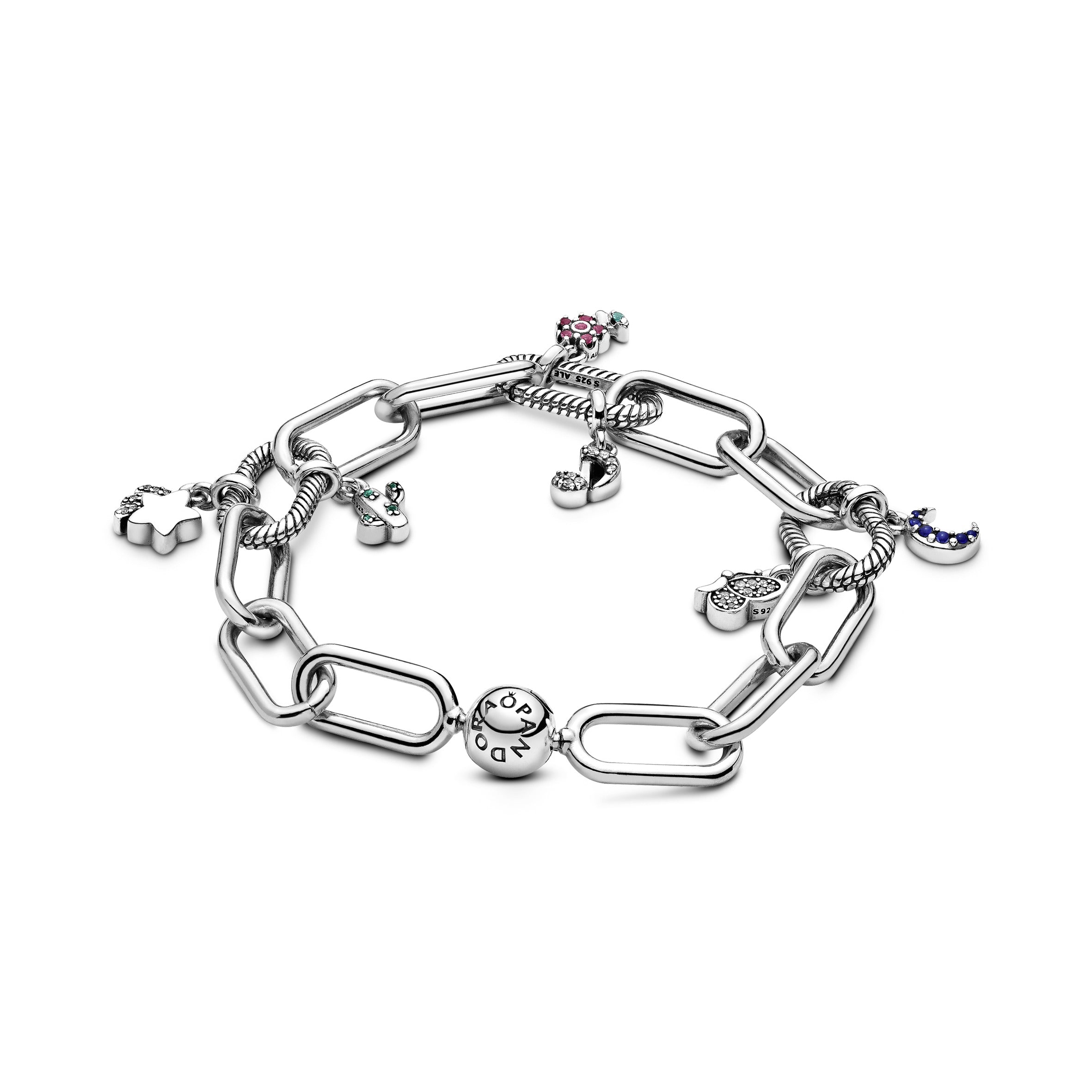 Sterling silver link bracelet