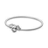 Harry Potter sterling silver bangle with Golden Snitch clasp