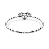 Harry Potter sterling silver bangle with Golden Snitch clasp