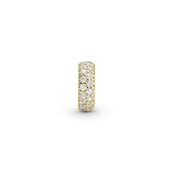 Abstract gold spacer with cubic zirconia