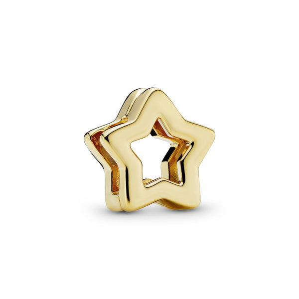 PANDORA Reflexions star clip charm in 14k Gold Plated