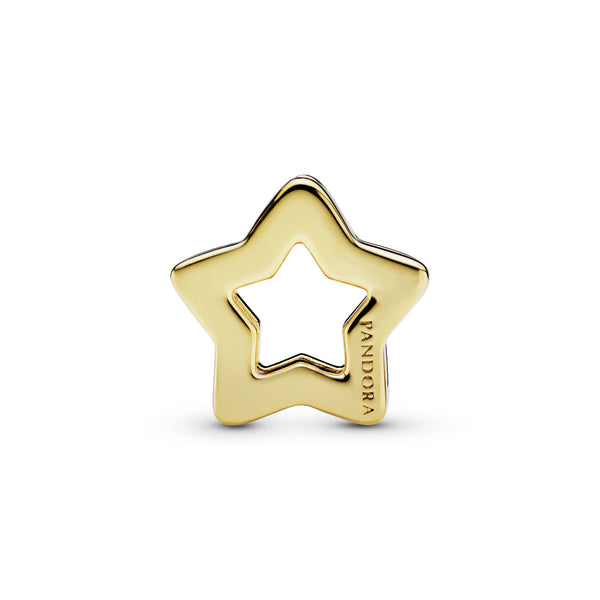 PANDORA Reflexions star clip charm in 14k Gold Plated