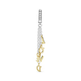Chained loved 14k Gold Plated  and silver dangle