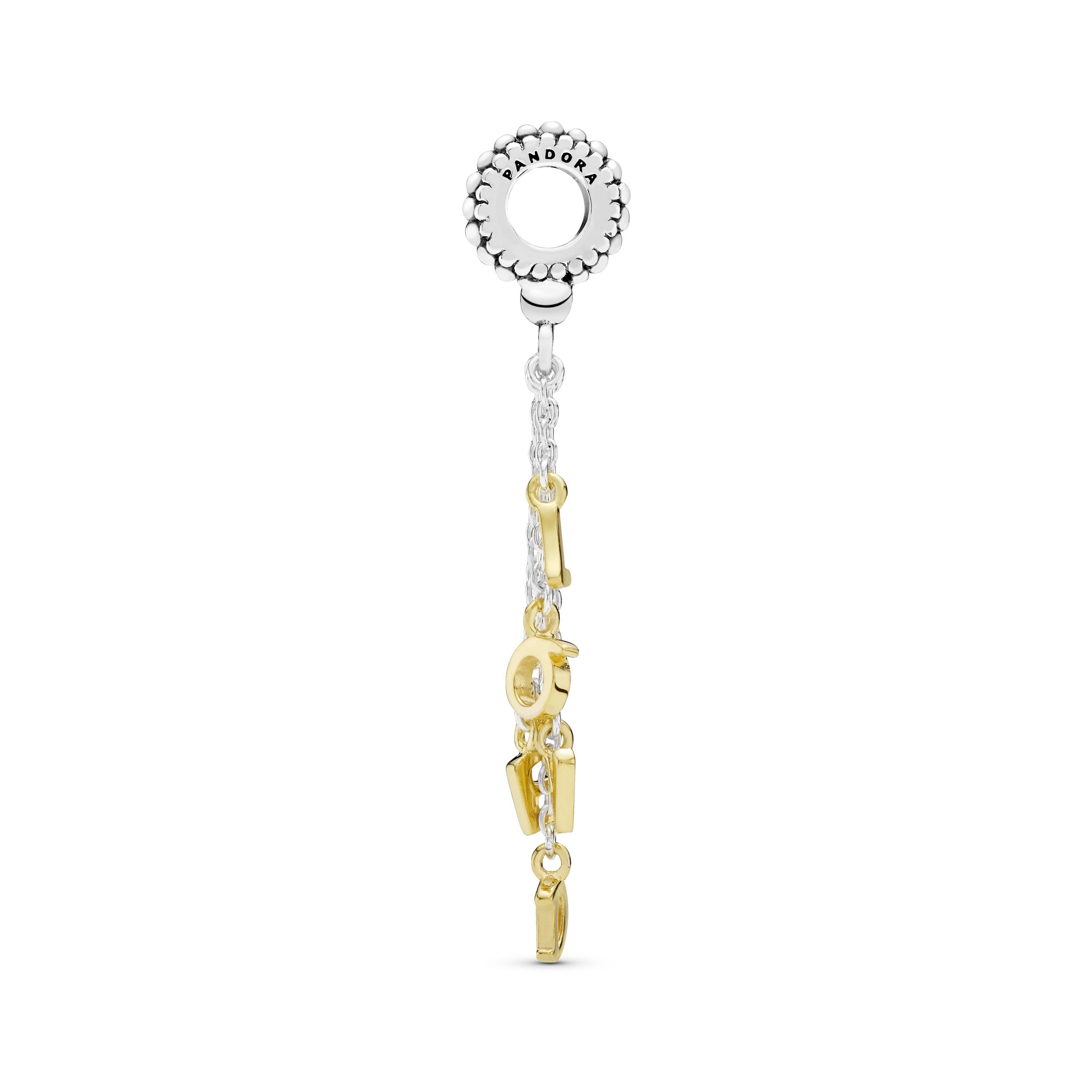 Chained loved 14k Gold Plated  and silver dangle