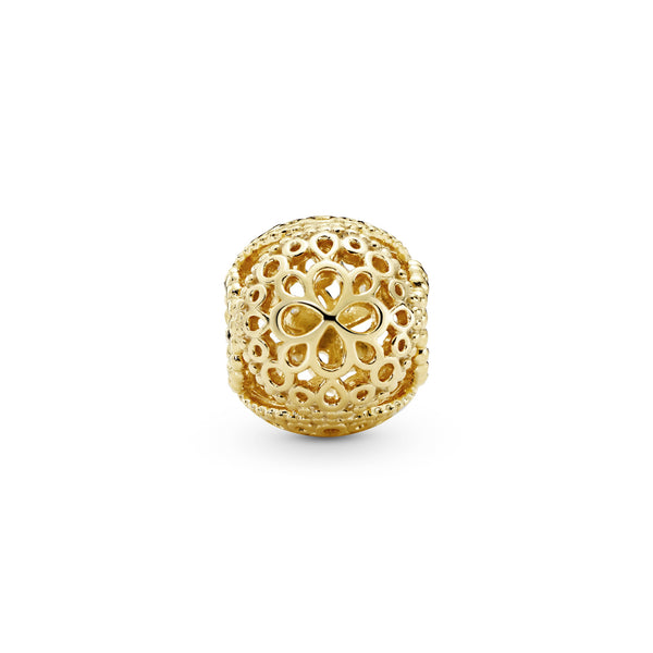 セール 一番安い flower Openwork 14k Jordan Pandora – charm Plated Gold アクセサリー
