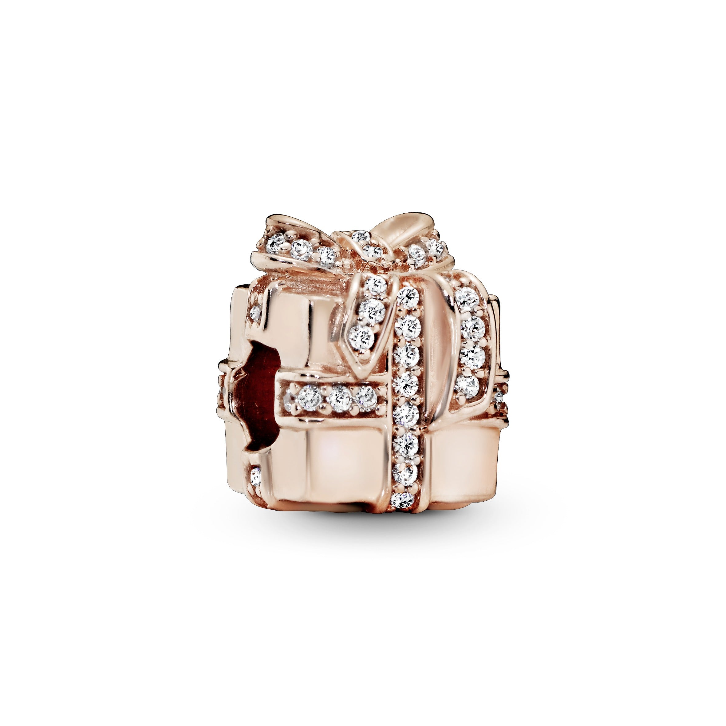 PANDORA Rose gift charm with clear cubic zirconia