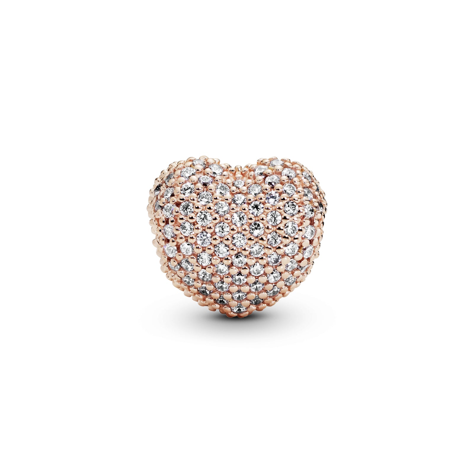 PANDORA Rose heart clip with clear cubic zirconia Pandora Jordan