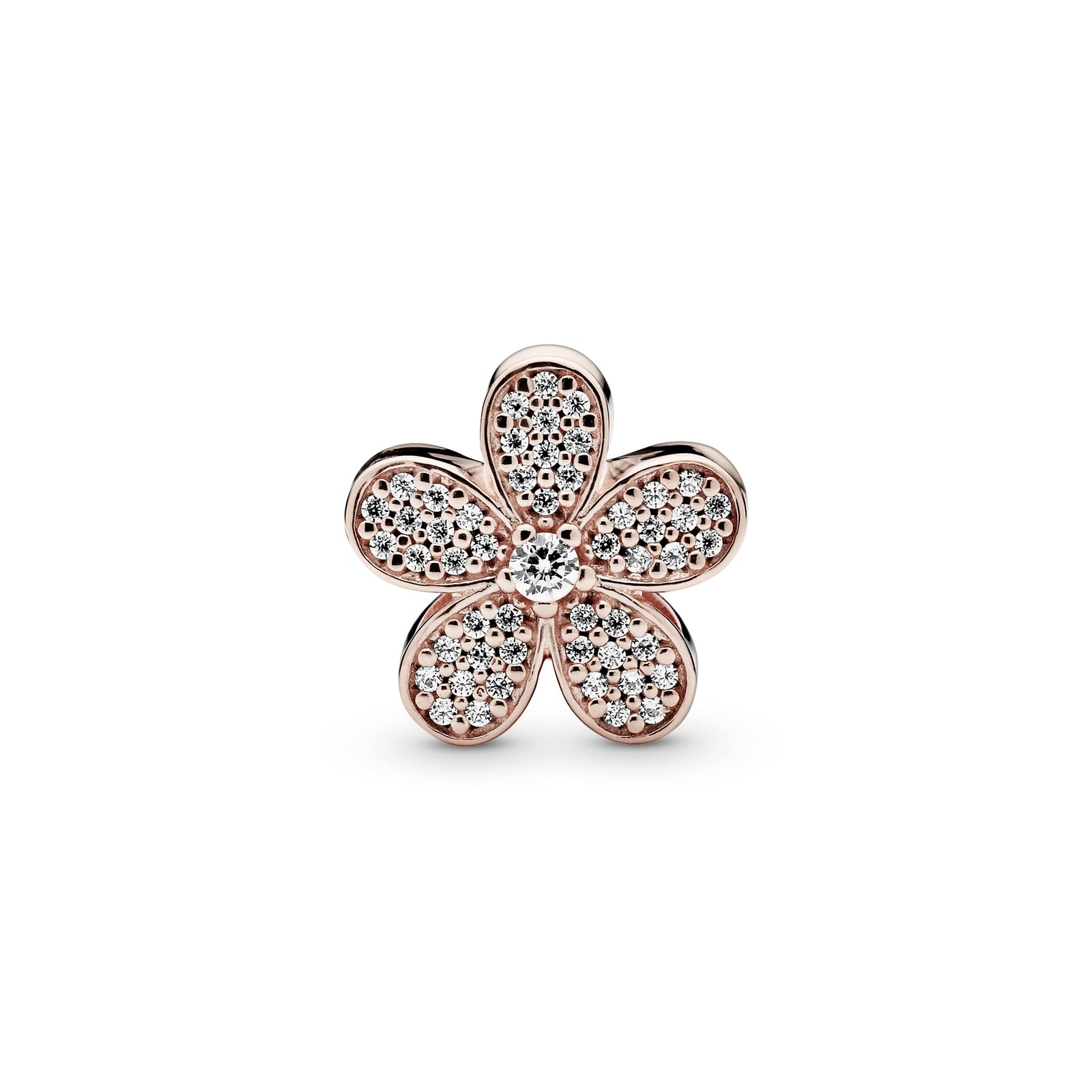 Daisy pave 14k Rose Gold-plated charm with clear cubic zirconia – Pandora  Jordan