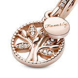 PANDORA Rose family tree dangle with clear cubic zirconia