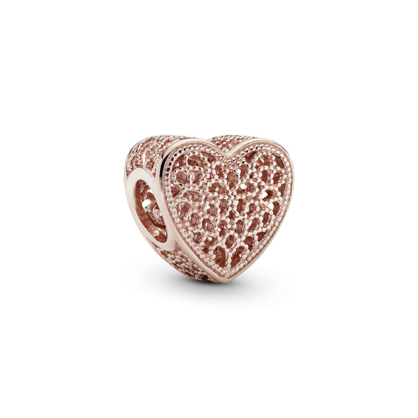 PANDORA Rose openwork heart charm