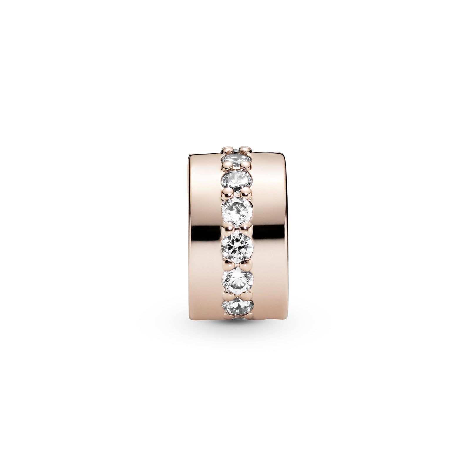 PANDORA Rose clip with clear cubic zirconia Pandora Jordan