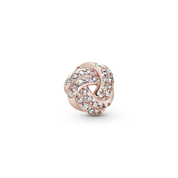 PANDORA Rose love knot petite element with clear cubic zirconia