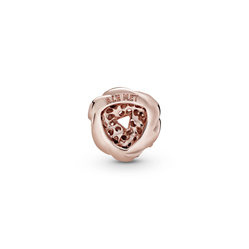PANDORA Rose love knot petite element with clear cubic zirconia