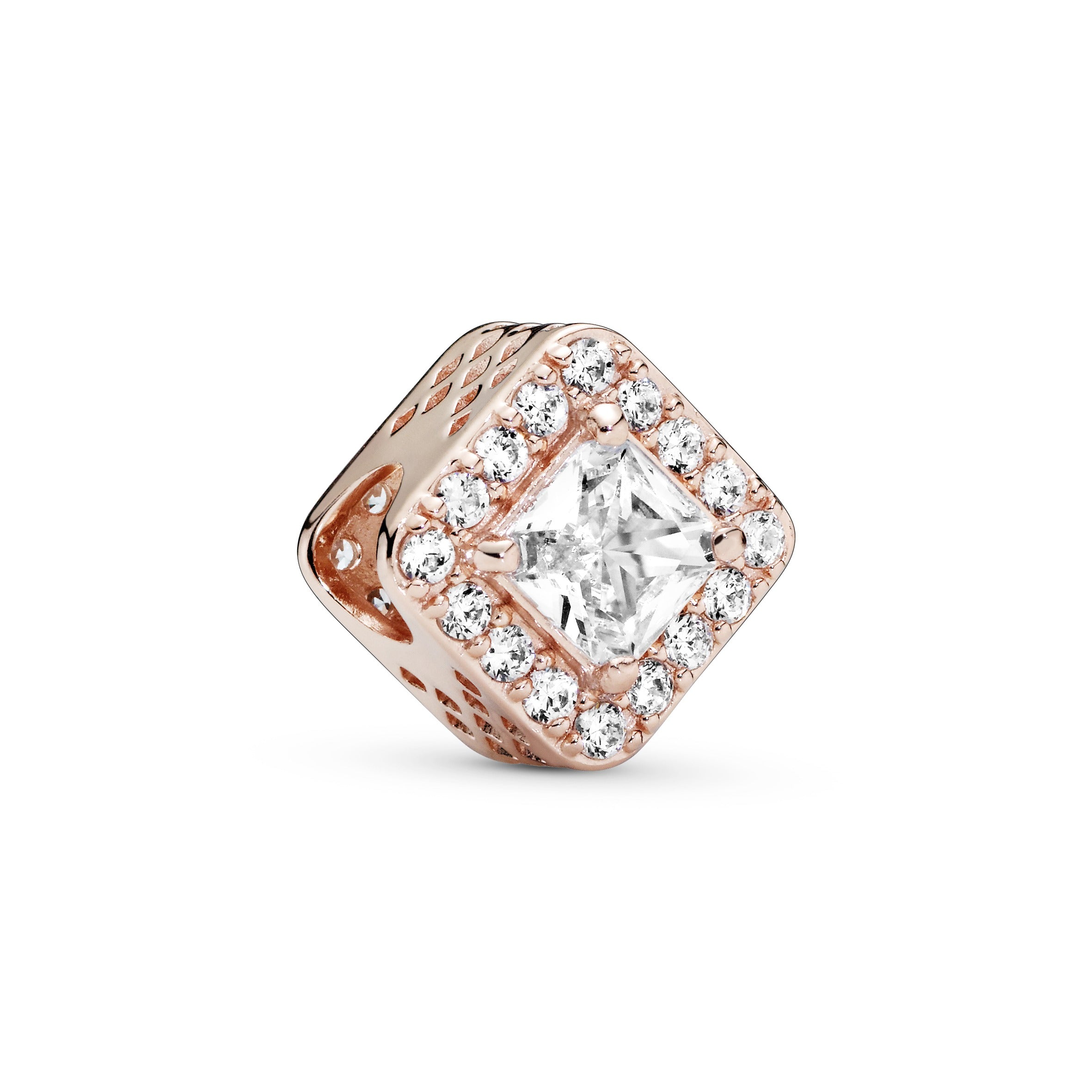 Square Sparkle Halo Charm