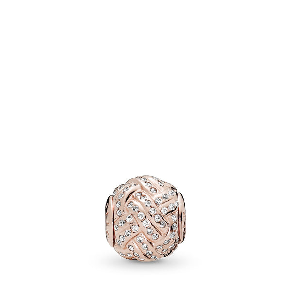 AFFECTION ESSENCE COLLECTION charm in 14k Rose Gold-plated with clear cubic zirconia