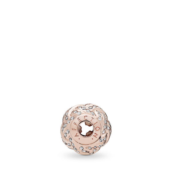 AFFECTION ESSENCE COLLECTION charm in 14k Rose Gold-plated with clear cubic zirconia