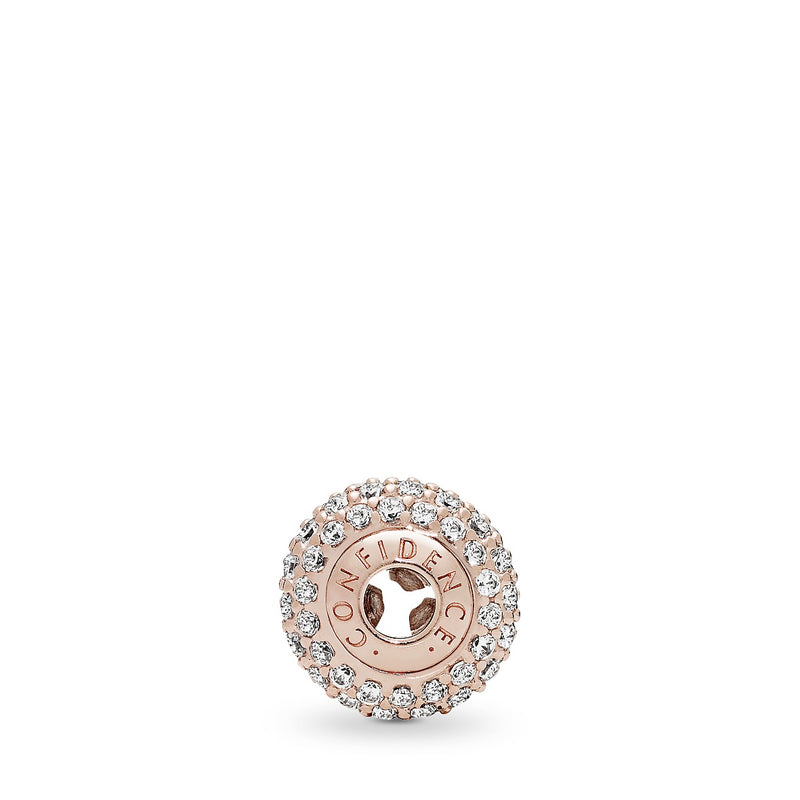 CONFIDENCE ESSENCE COLLECTION spacer in 14k Rose Gold-plated with clear cubic zirconia