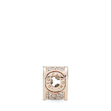 DEDICATION ESSENCE COLLECTION charm in 14k Rose Gold-plated with clear cubic zirconia