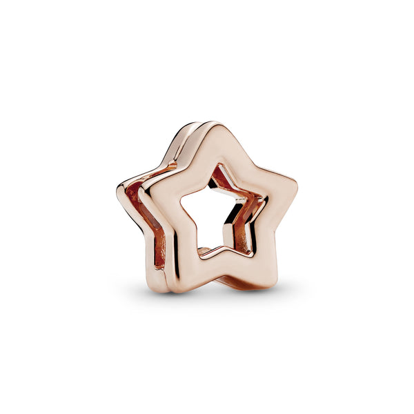 PANDORA Reflexions star clip charm in PANDORA Rose