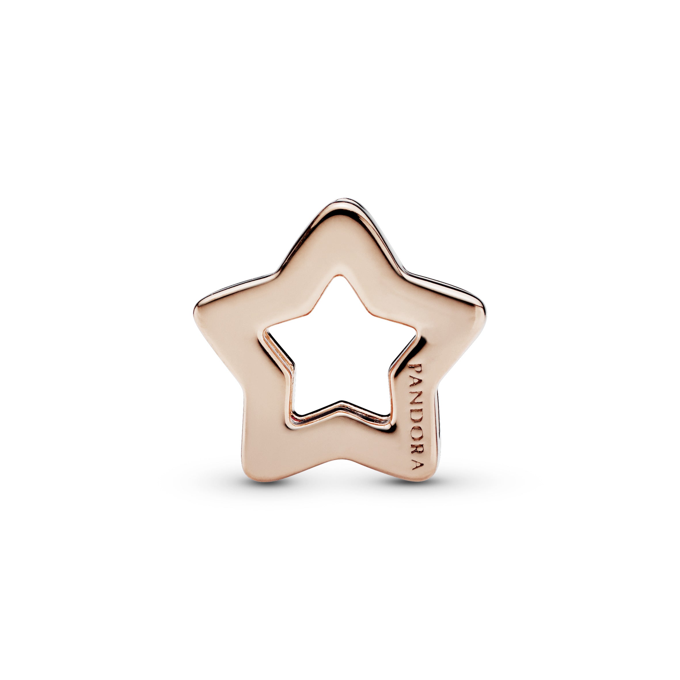 PANDORA Reflexions star clip charm in PANDORA Rose