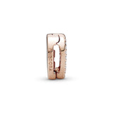 PANDORA Reflexions clip charm in 14k Rose Gold-plated with clear cubic zirconia