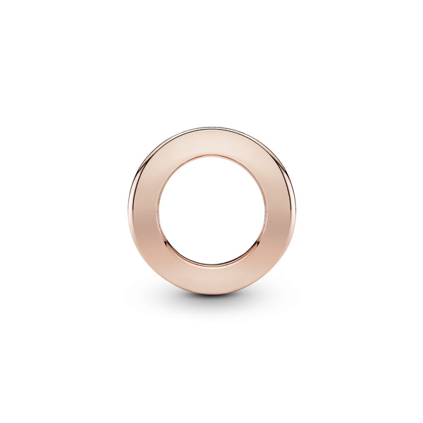 PANDORA Reflexions logo clip charm in PANDORA Rose