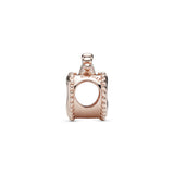 Interlocked crowned hearts 14k Rose Gold-plated charm