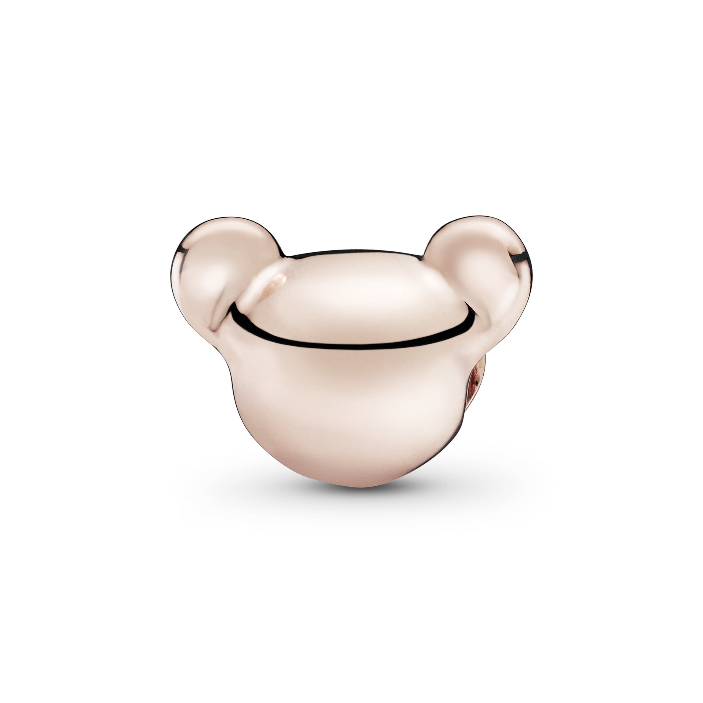 Lioness 14k Rose Gold-plated charm with honey cubic zirconia and black enamel