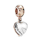 Leaves 14k Rose Gold-plated and sterling silver dangle with clear and honey cubic zirconia