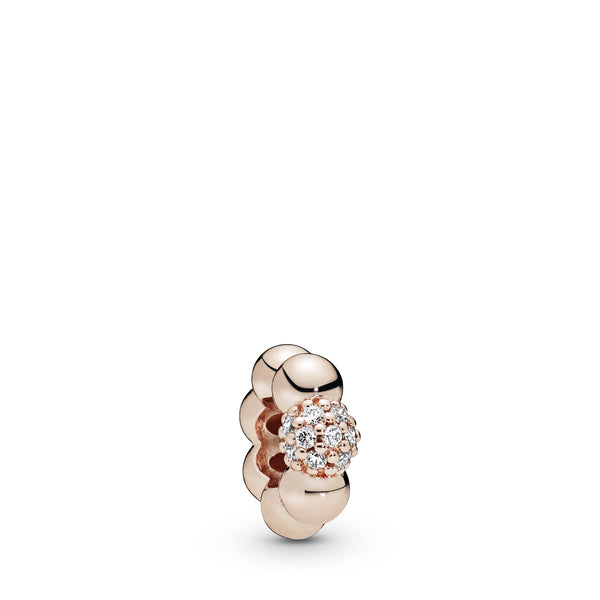 Pandora Rose spacer with clear cubic zirconia