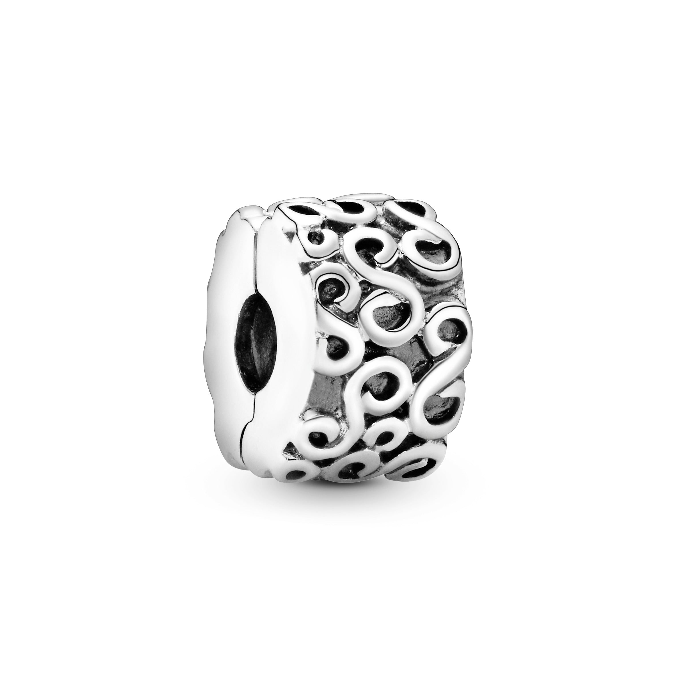 Abstract silver clip