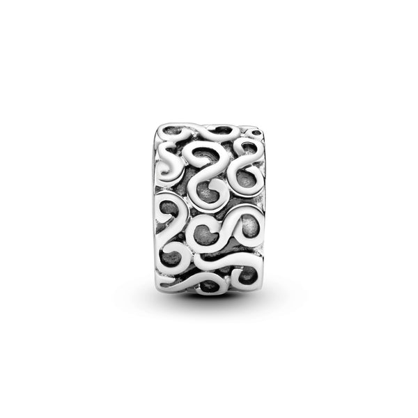 Abstract silver clip