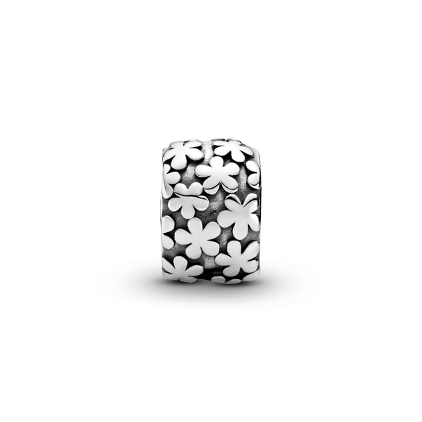Floral silver clip