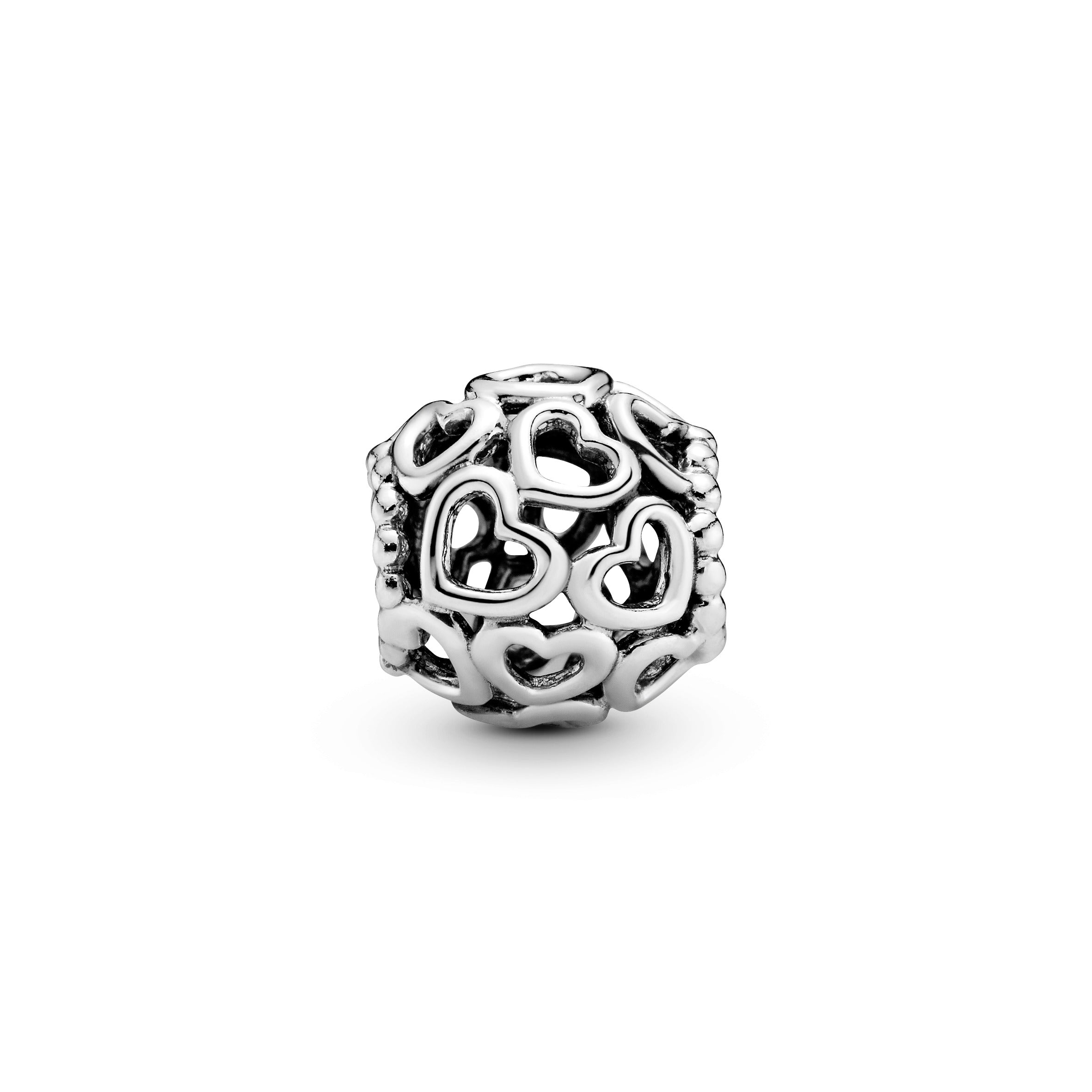 Pandora Moments Openwork hearts silver charm