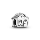 Family home silver charm
