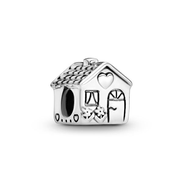 Family home silver charm