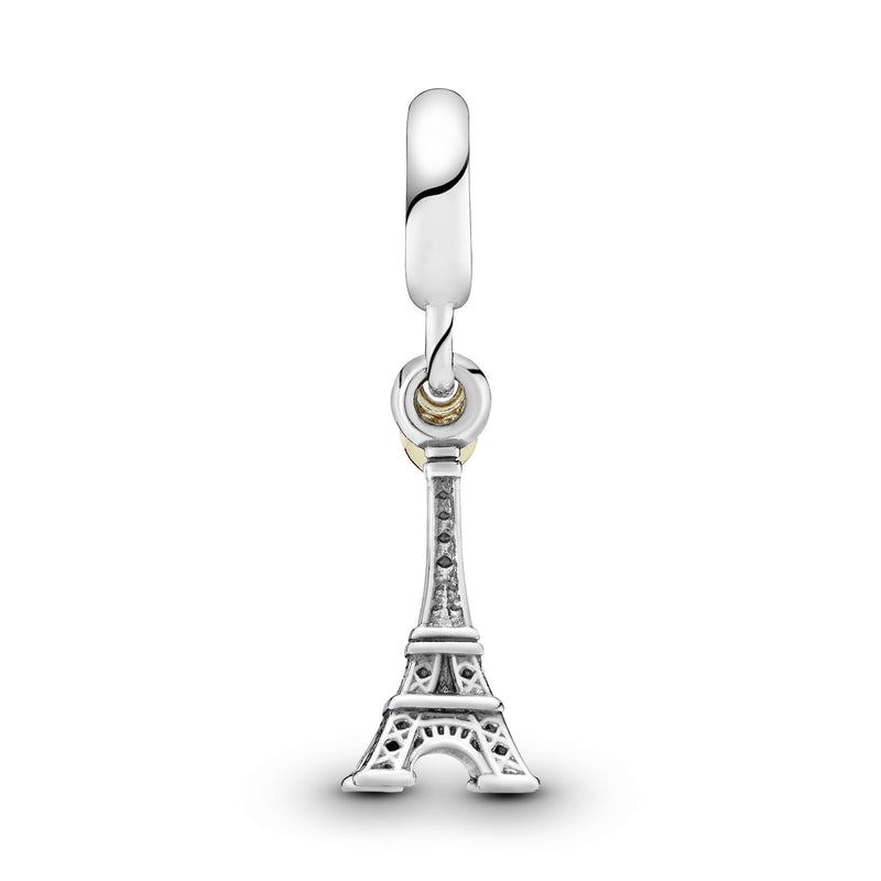 Eiffel tower silver dangle with 14k