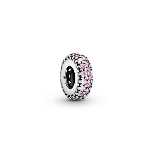 Pink Sparkle Spacer Charm