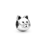 Cat silver charm