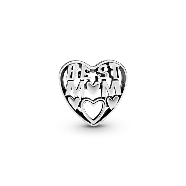 Best mum heart silver charm – Pandora Jordan